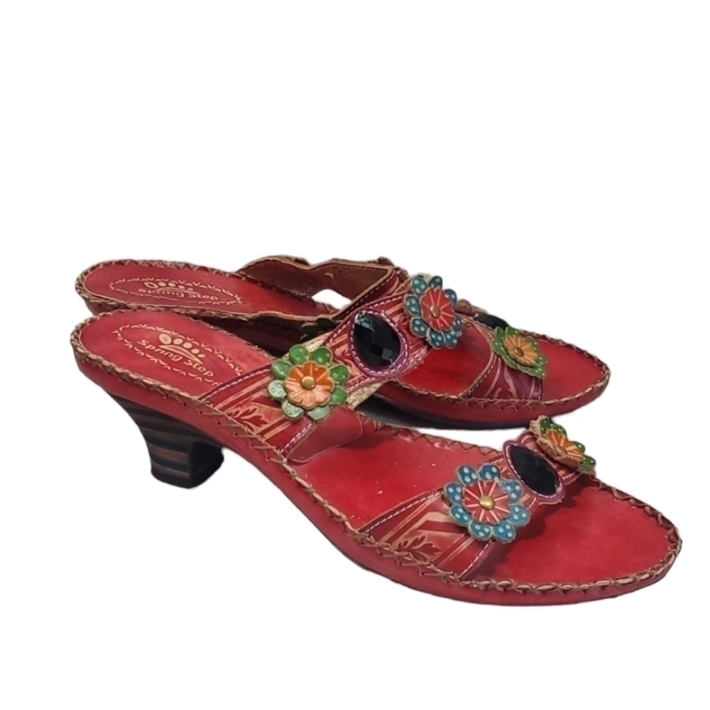 Spring Step Womens Ambrosia Y2K Sandals Wedge Heels shoes sz 41/9.5-10